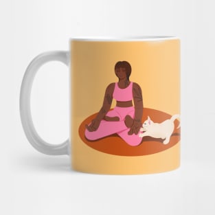 Yoga Lover and the Cat Mug